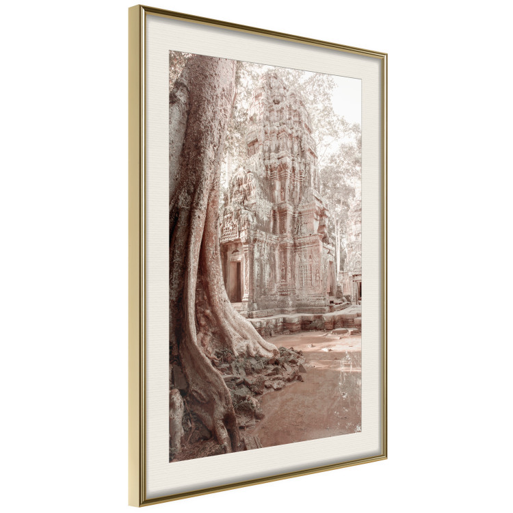 Wall Poster Angkor Ruins - landscape of architecture and nature in brown tones 129720 additionalImage 3
