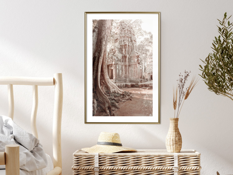 Wall Poster Angkor Ruins - landscape of architecture and nature in brown tones 129720 additionalImage 15