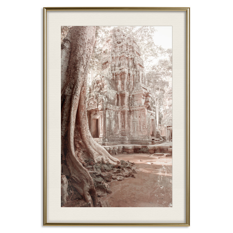 Wall Poster Angkor Ruins - landscape of architecture and nature in brown tones 129720 additionalImage 20