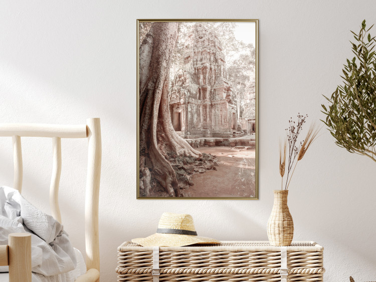 Wall Poster Angkor Ruins - landscape of architecture and nature in brown tones 129720 additionalImage 5
