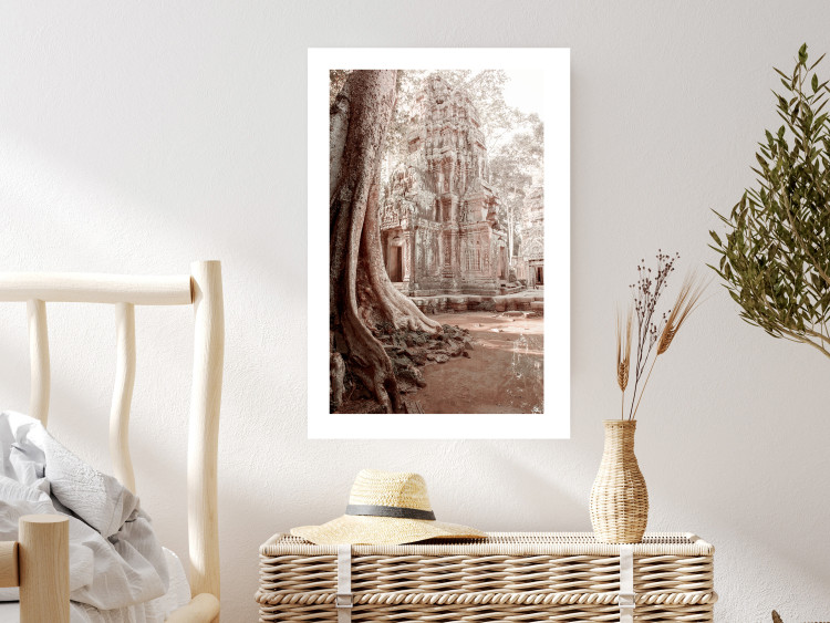 Wall Poster Angkor Ruins - landscape of architecture and nature in brown tones 129720 additionalImage 3