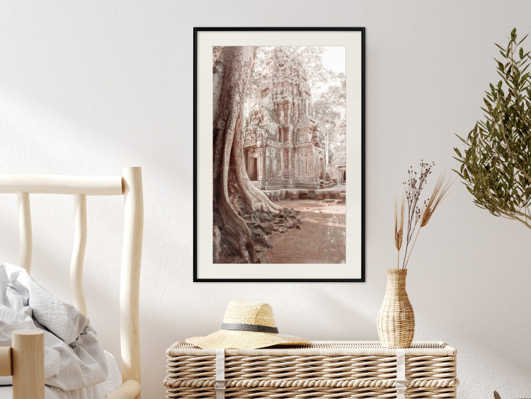 Wall Poster Angkor Ruins - landscape of architecture and nature in brown tones 129720 additionalImage 24