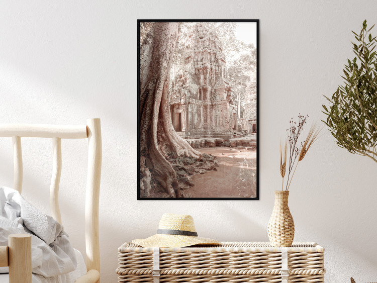 Wall Poster Angkor Ruins - landscape of architecture and nature in brown tones 129720 additionalImage 6