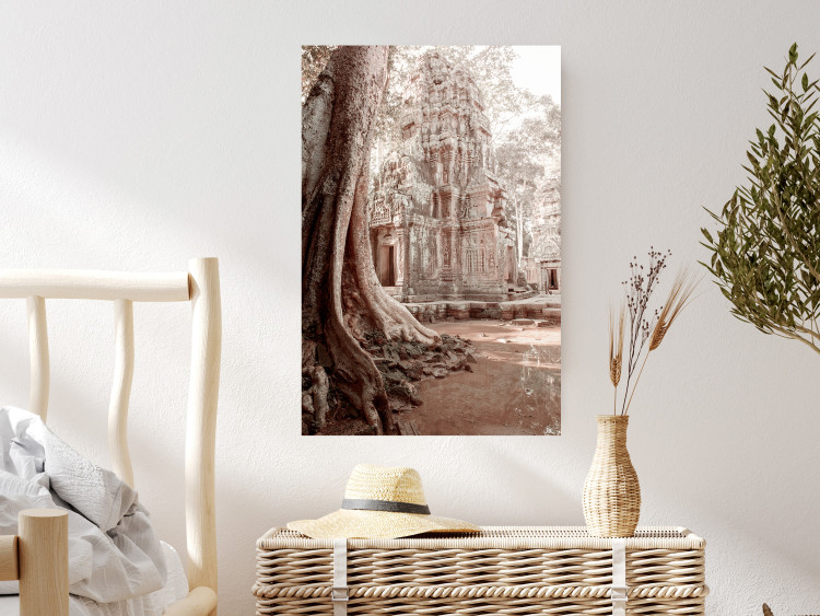 Wall Poster Angkor Ruins - landscape of architecture and nature in brown tones 129720 additionalImage 2