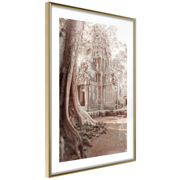 Wall Poster Angkor Ruins - landscape of architecture and nature in brown tones 129720 additionalImage 7