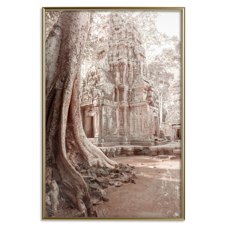 Wall Poster Angkor Ruins - landscape of architecture and nature in brown tones 129720 additionalImage 21