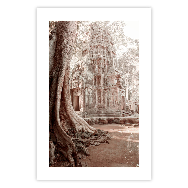 Wall Poster Angkor Ruins - landscape of architecture and nature in brown tones 129720 additionalImage 25