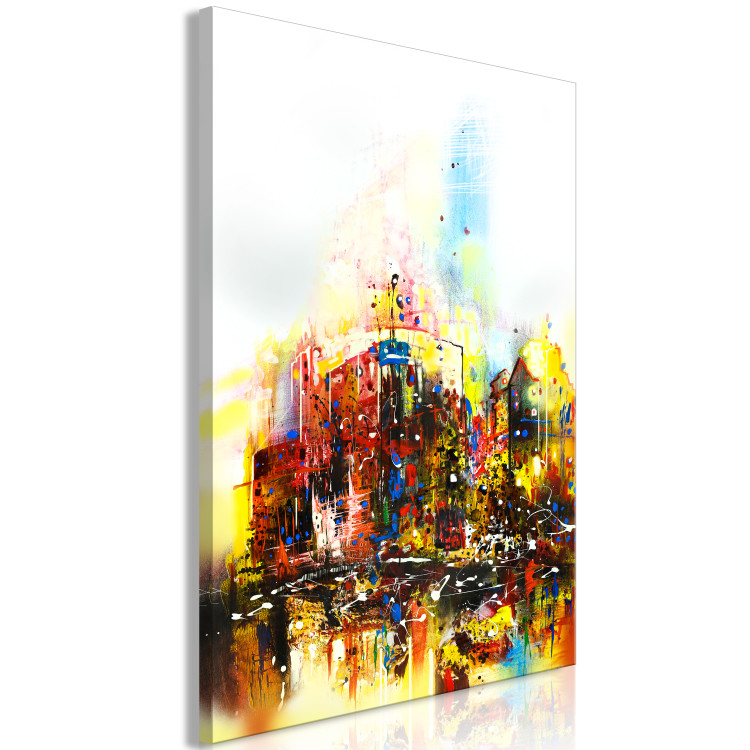 Canvas Print Colorful Journey (1-piece) Vertical - colorful abstraction of a city 130420 additionalImage 2