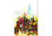Canvas Print Colorful Journey (1-piece) Vertical - colorful abstraction of a city 130420