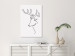 Canvas Print Deer profile - black and white line art abstraction 130720 additionalThumb 3