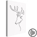 Canvas Print Deer profile - black and white line art abstraction 130720 additionalThumb 6