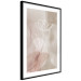 Poster Expanded Trace - white line art of a plant on an abstract beige background 130820 additionalThumb 6