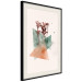 Poster Modernist Flower - abstract colorful triangles with plants 131820 additionalThumb 2