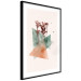 Poster Modernist Flower - abstract colorful triangles with plants 131820 additionalThumb 6