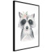 Wall Poster Little Raccoon - funny portrait of an animal on a white contrasting background 135720 additionalThumb 3