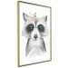 Wall Poster Little Raccoon - funny portrait of an animal on a white contrasting background 135720 additionalThumb 4