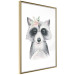 Wall Poster Little Raccoon - funny portrait of an animal on a white contrasting background 135720 additionalThumb 2