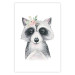 Wall Poster Little Raccoon - funny portrait of an animal on a white contrasting background 135720 additionalThumb 12