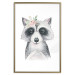 Wall Poster Little Raccoon - funny portrait of an animal on a white contrasting background 135720 additionalThumb 9