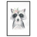 Wall Poster Little Raccoon - funny portrait of an animal on a white contrasting background 135720 additionalThumb 10