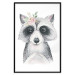 Wall Poster Little Raccoon - funny portrait of an animal on a white contrasting background 135720 additionalThumb 13