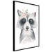 Wall Poster Little Raccoon - funny portrait of an animal on a white contrasting background 135720 additionalThumb 5