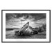 Poster Journey into Nature - black and white abandoned boat against sky and clouds 138720 additionalThumb 15