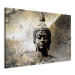 Canvas Art Print Enlightened (1-piece) Wide - statue against a Zen stone background 143520 additionalThumb 2