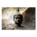 Canvas Art Print Enlightened (1-piece) Wide - statue against a Zen stone background 143520 additionalThumb 7