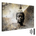 Canvas Art Print Enlightened (1-piece) Wide - statue against a Zen stone background 143520 additionalThumb 8