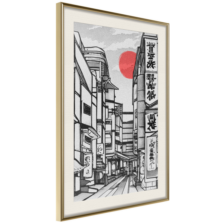 Wall Poster Street in Japan - Asian Style Black and White City Architecture 145520 additionalImage 9
