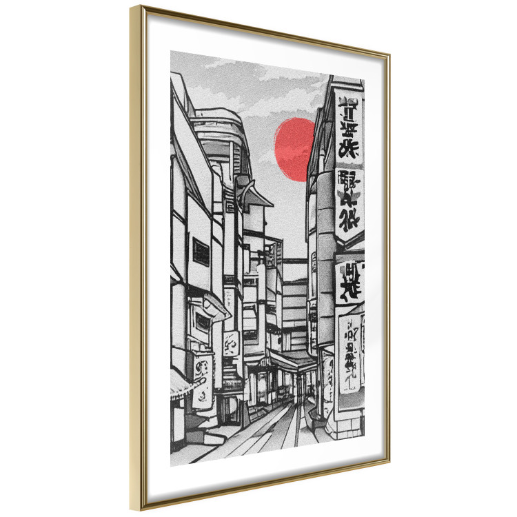 Wall Poster Street in Japan - Asian Style Black and White City Architecture 145520 additionalImage 7