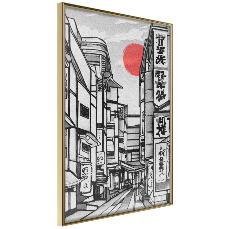 Wall Poster Street in Japan - Asian Style Black and White City Architecture 145520 additionalImage 6