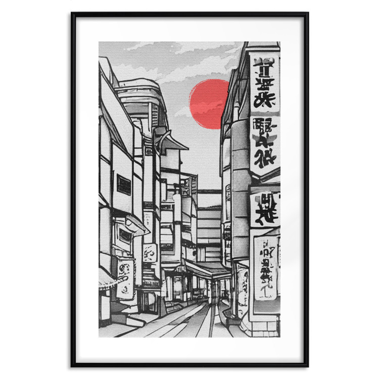 Wall Poster Street in Japan - Asian Style Black and White City Architecture 145520 additionalImage 26