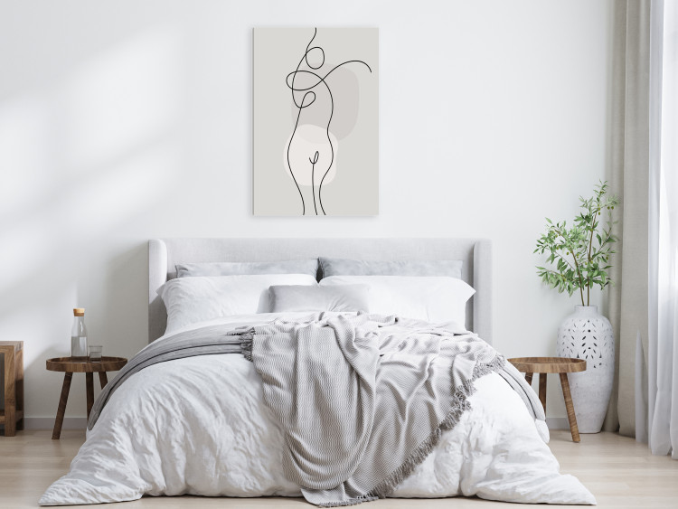 Canvas Print Figure of a Woman - Abstract and Linear Figure in a Modern Style 146220 additionalImage 3