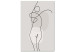 Canvas Print Figure of a Woman - Abstract and Linear Figure in a Modern Style 146220
