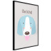 Wall Poster Be Kind - Blue Cheerful Dog and Motivational Slogan for Children 146620 additionalThumb 7