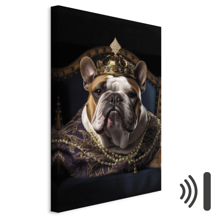 Canvas AI Dog English Bulldog - Animal Fantasy Portrait Wearing a Crown - Vertical 150120 additionalImage 8