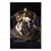 Canvas AI Dog English Bulldog - Animal Fantasy Portrait Wearing a Crown - Vertical 150120