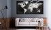 Large canvas print Black and White Map of the World II [Large Format] 150820 additionalThumb 6