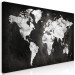 Large canvas print Black and White Map of the World II [Large Format] 150820 additionalThumb 3