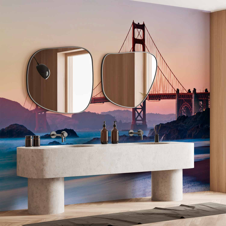 Photo Wallpaper Bridge in San Francisco - Famous Golden Gate Bridge Shown at Dusk 151020 additionalImage 8