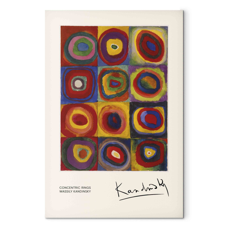 Canvas Print Color Study - Kandinsky’s Squares With Concentric Circles 151520