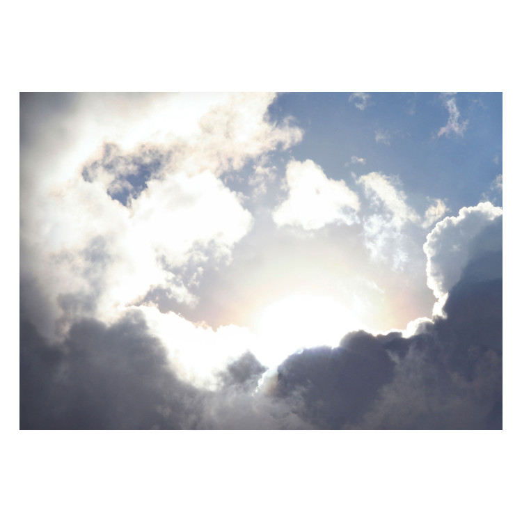 Photo Wallpaper Sky With Clouds - Light Blue Motif With Sun Rays 159920 additionalImage 1