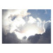 Photo Wallpaper Sky With Clouds - Light Blue Motif With Sun Rays 159920 additionalThumb 1