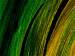 Canvas Fantasy (3-piece) - Abstraction with a black sun on a green background 48220 additionalThumb 3