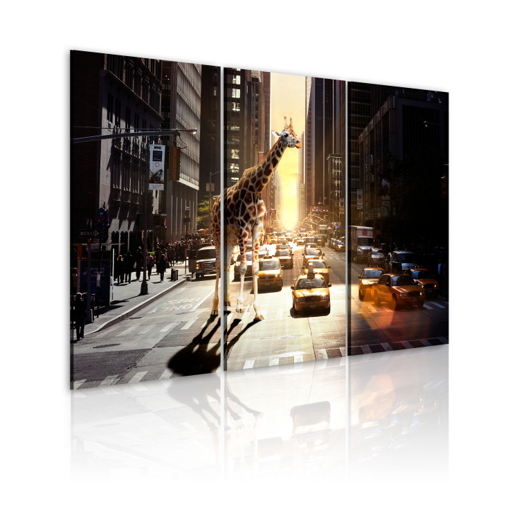 Canvas Print Giraffe in the big city 55720 additionalImage 2