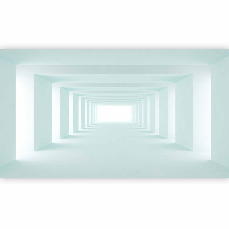 Photo Wallpaper Spatial celadon interior - illusion with bright tunnel and columns 90420 additionalImage 1