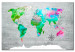 Canvas Print World Map: Green Paradise 91920