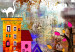 Canvas City of Expression (5-piece) - Colorful Houses and Fences in Pop Art Style 93720 additionalThumb 5